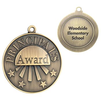 Principal's Award Gold Academic Medallion - Laser-Engraved Personalization Available from Positive Promotions