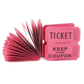 Pink Raffle Tickets - Pack of 100 from Positive Promotions