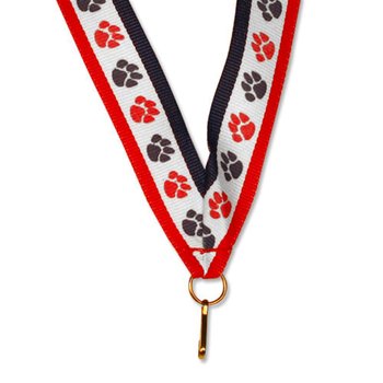 Red/White/Blue Paw 30" Neck Ribbon from Positive Promotions