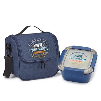 You're Appreciated in Every Way Portland Lunch/Cooler Bag & Food Container Gift Set from Positive Promotions