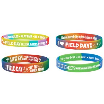 Field Day Silicone Bracelet Assortment - Pack of 40 from Positive Promotions