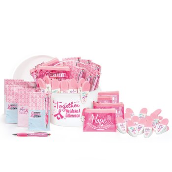 122-Piece Breast Cancer Awareness Essentials Fundraising Kit from Positive Promotions
