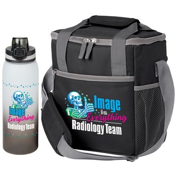 Radiology Team: Image Is Everything Tritan Water Bottle 32 oz. & Lunch/Cooler Bag Gift Set from Positive Promotions