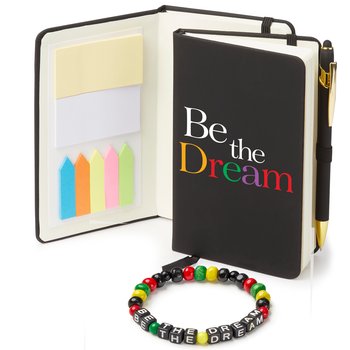 Be the Dream Stanton Jotter With Sticky Notes & Stylus Pen & Beaded Bracelet Combo Gift from Positive Promotions