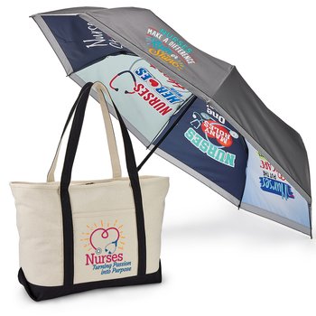 Nurses: Turning Passion Into Purpose Oversized Cotton Canvas Tote Bag & 38