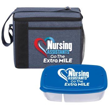 Nursing Assistants Go the Extra Mile Lunch/Cooler Bag & Food Container Gift Set from Positive Promotions