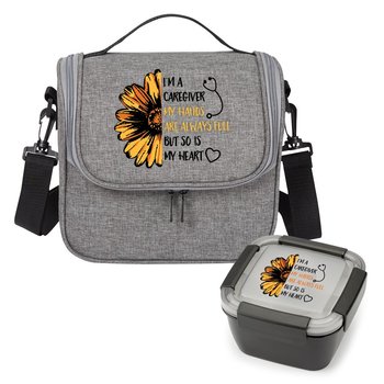 I'm a Caregiver... Portland Lunch/Cooler Bag & Locking Food Container Gift Set from Positive Promotions