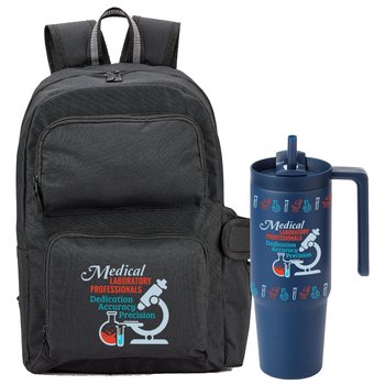 Medical Laboratory Professionals Hudson Laptop Backpack & Hydrosip Tumbler 30-oz. from Positive Promotions