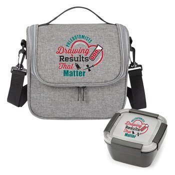 Phlebotomists: Drawing Results That Matter Lunch/Cooler Bag & Food Container Gift Set from Positive Promotions