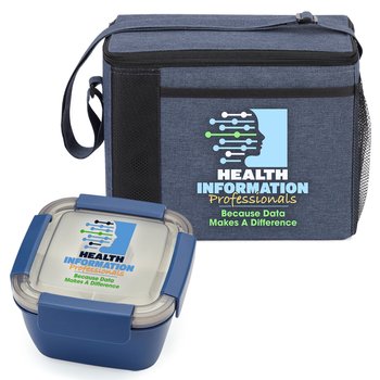 Health Information Professionals: Because Data Makes a Difference Grayson Lunch/Cooler Bag & Locking Food Container Gift Set from Positive Promotions