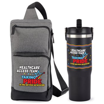 Healthcare Access Team: Taking Pride in the Service We Provide Modesto Sling Bag & Coldflow Double-Wall Bottle Gift Set from Positive Promotions