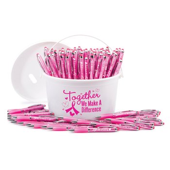 200-Piece Breast Cancer Awareness Stylus Pen Fundraising Kit from Positive Promotions