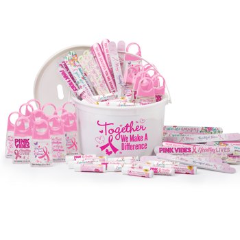 123-Piece Breast Cancer Awareness Personal Care Fundraising Kit from Positive Promotions