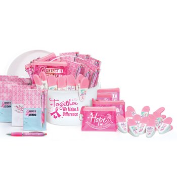 122-Piece Breast Cancer Awareness Essentials Fundraising Kit from Positive Promotions
