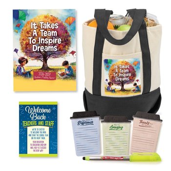 It Takes A Team To Inspire Dreams 7-piece Supply Kit from Positive Promotions