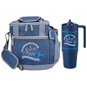 Environmental Services: A Special Crew That's Here For You Lunch/Cooler Bag & Tumbler Gift Set from Positive Promotions