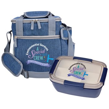 Environmental Services: A Special Crew That's Here For You Deluxe Lunch/Cooler & Food Container from Positive Promotions