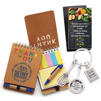Dietary Services: Our Family Serving Your Family With Care! Eco Jotter/Pen & Key Tag from Positive Promotions