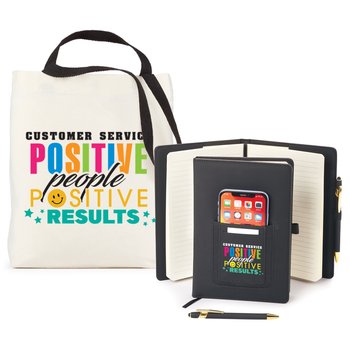 Customer Service Eastland Journal + Venice Dual Carry Handle Reusable Cotton Tote  Bag from Positive Promotions