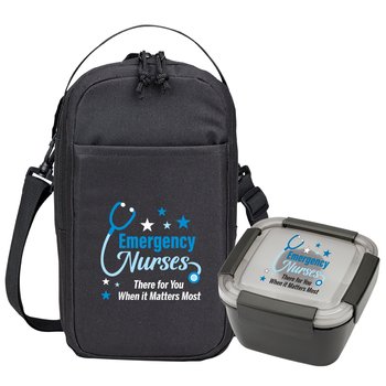 Sling Chill 3-In-1 Cooler Bag & Locking Food Container Combo from Positive Promotions