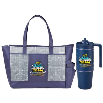 Operating Room Team: The Sharpest Team Around HydroSip 30-oz. Tumbler & Malibu Cooler Tote Gift Set from Positive Promotions