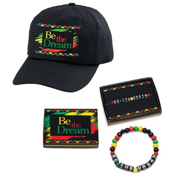 Be The Dream Baseball Cap & Beaded Bracelet Combo Gift Set from Positive Promotions