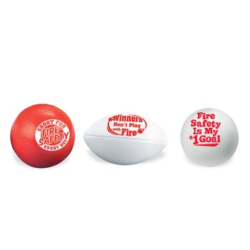 Fire Safety Mini Sports Balls Assortment - Pack of 30 | Positive Promotions