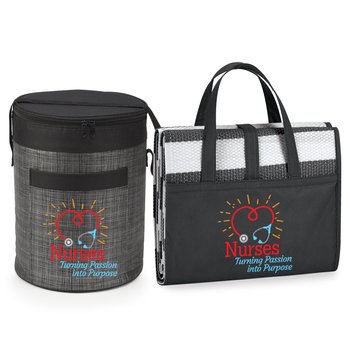 Nurses: Turning Passion Into Purpose Brookville Cooler Bag & Beach Mat from Positive Promotions