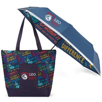 Motivational Word Cloud Malibu Tote & 38