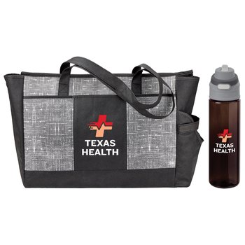 Tritan Dual-Sip Water Bottle & Malibu Insulated Cooler Tote - Personalization Available from Positive Promotions