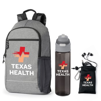 Gray 3-Piece Fitness Kit - Personalization Available from Positive Promotions