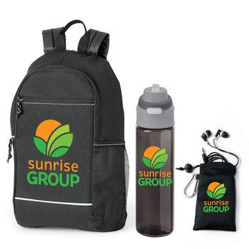 Black 3-Piece Fitness Kit - Personalization Available from Positive Promotions