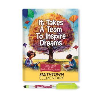 It Takes A Team To Inspire Dreams Planner, Stylus Pen & Goody Bag Value Supply Kit from Positive Promotions
