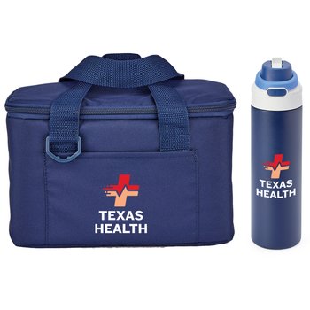 Chill Lunch/Cooler Bag & 360 Sipper Push & Sip Tumbler 18-oz. Combo from Positive Promotions