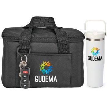 Chill Box 6-Can Lunch/Cooler & Coldflow Water Bottle 30-oz from Positive Promotions
