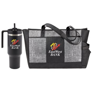 Malibu Tote Bag & Quencher Tumbler 40-oz. from Positive Promotions