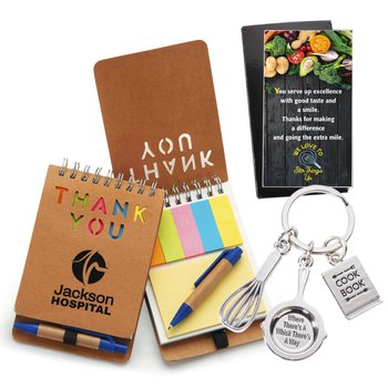 Food Services Eco Jotter and Key Tag Gift Set - Personalization Available from Positive Promotions