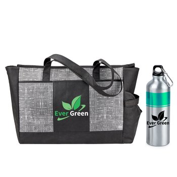Respiratory Care Malibu Cooler Tote & Oxygen Water Bottle 25-oz. Combo - Personalization Available from Positive Promotions