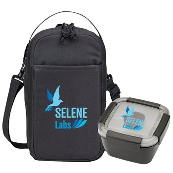 Sling Chill 3-In-1 Cooler Bag & Locking Food Container Combo from Positive Promotions