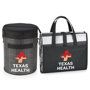 Brookville Cooler Bag & Beach Mat Gift Set - Personalization Available from Positive Promotions