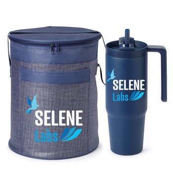 HydroSip 30-oz. Tumbler & Brookville Cooler Bag Gift Set - Personalization Available from Positive Promotions