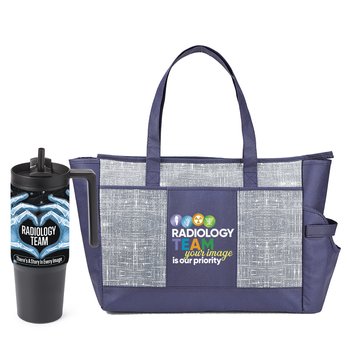Radiology Team HydroSip Tumbler 30 oz. & Malibu Insulated Cooler Tote Gift Setailable from Positive Promotions