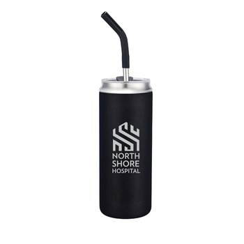 Echo Copper-Coated Vacuum Tumbler 20 oz. With Silicone-Tipped Straw - Laser-Engraved Personalization Available from Positive Promotions