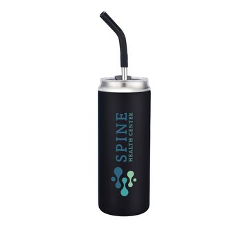 Echo Copper-Coated Vacuum Tumbler 20 oz. With Silicone-Tipped Straw - Full-Color Personalization Available from Positive Promotions