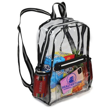 Clarity Clear Backpack - Personalization Available from Positive Promotions
