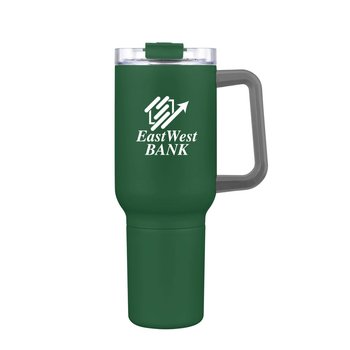 2-in-1 Stainless-Steel Tumbler Mug With Handle & Detachable Can Cooler 21 oz. - One-Color Personalization Available from Positive Promotions