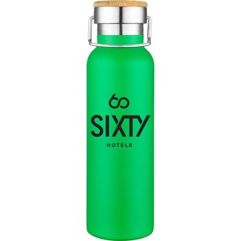 Double-Wall Stainless-Steel Vacuum Bottle 20 oz. - One-Color Personalization Available from Positive Promotions