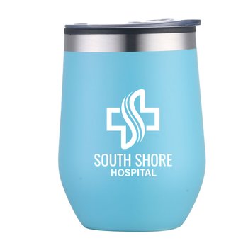 Riviera Stainless-Steel Outer/Plastic Liner Stemless Tumbler 12 oz. - One-Color Personalization Available from Positive Promotions