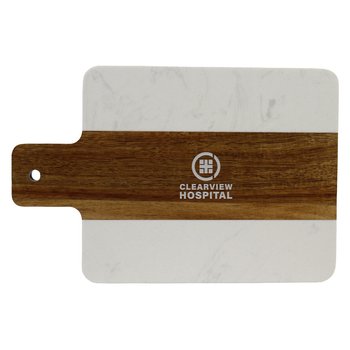 Acacia Wood & Marble Cutting Charcuterie Board - Square 7