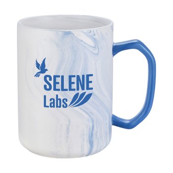 Marble Stoneware Ceramic Mug 20 oz. - Personalization Available from Positive Promotions